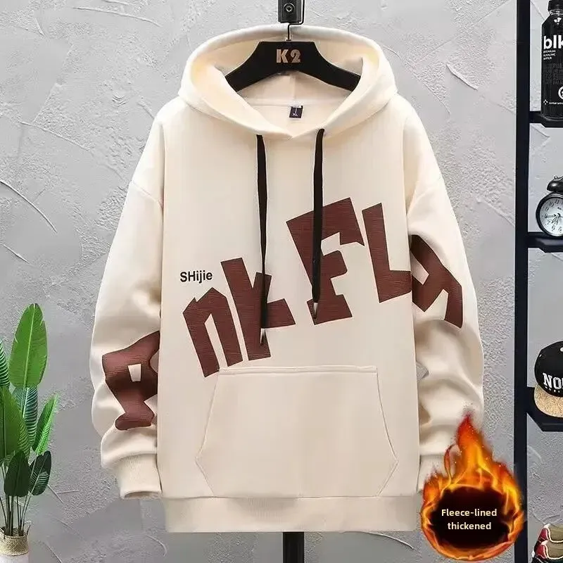 Black White Patchwork Hoodie Men's