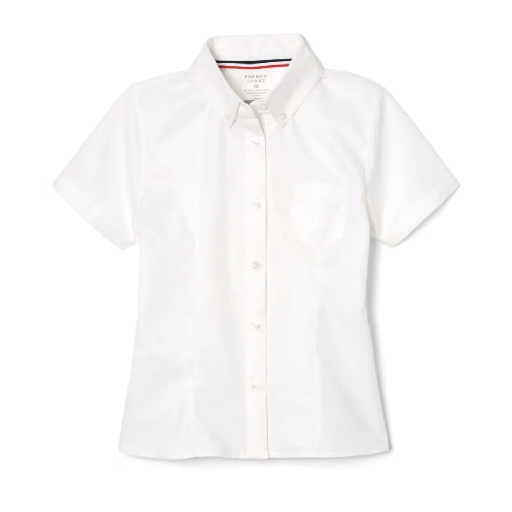 Blouse, Oxford White S/S Girls