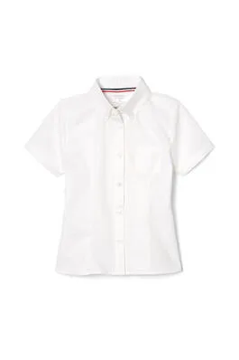 Blouse, Oxford White S/S Girls
