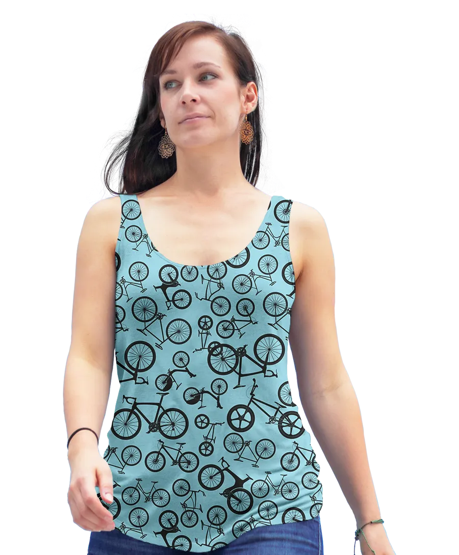 Blue Bikes Racerback Tank Top