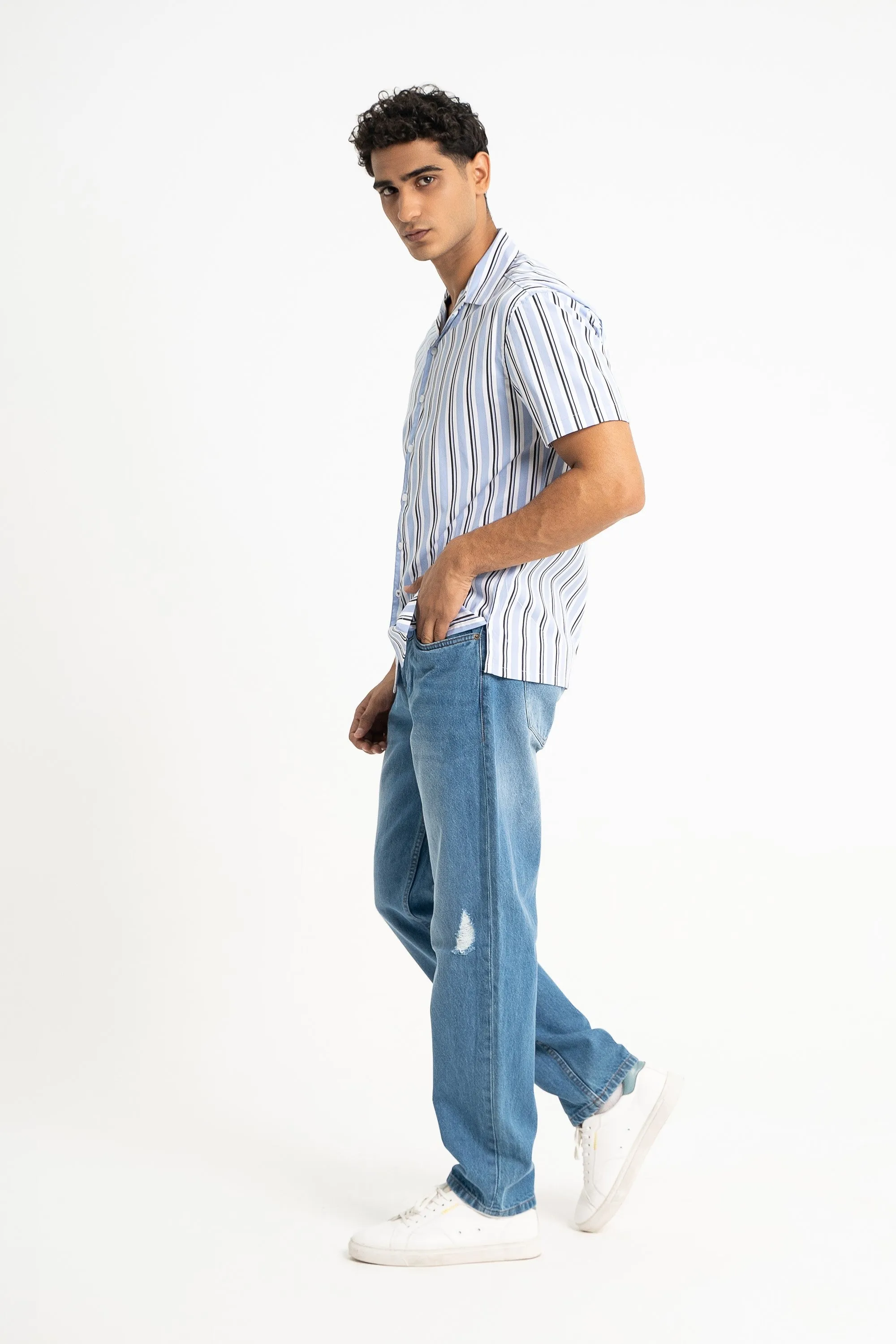 Blue Digital Printed Shirt