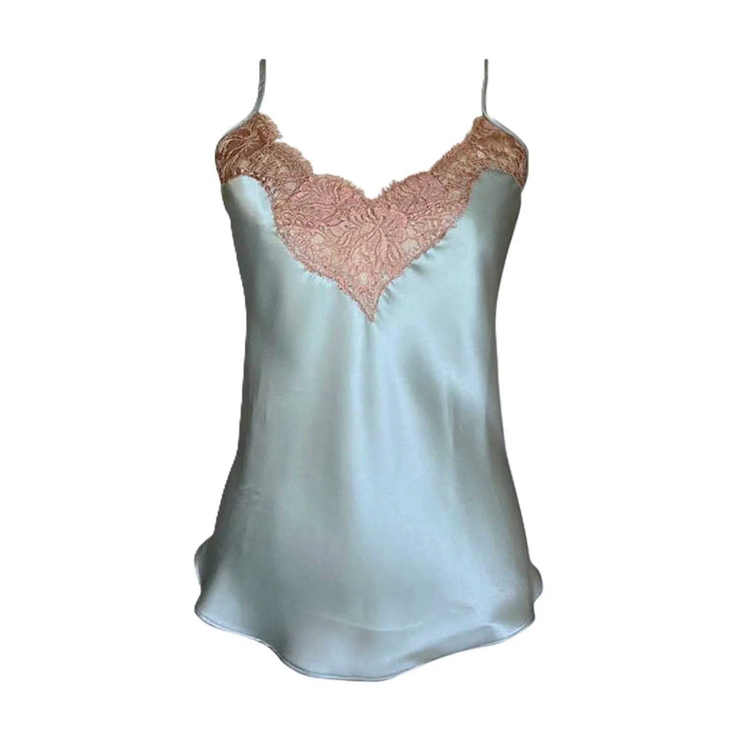 Blue Silk Camisole
