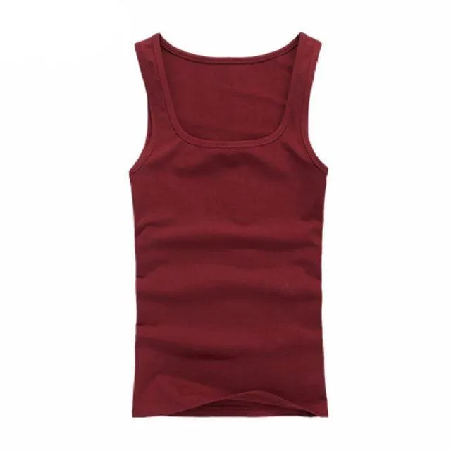 Bodybuilder Square Collar Stringer Vest