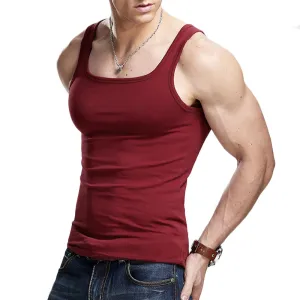 Bodybuilder Square Collar Stringer Vest
