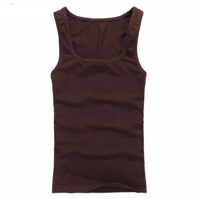 Bodybuilder Square Collar Stringer Vest