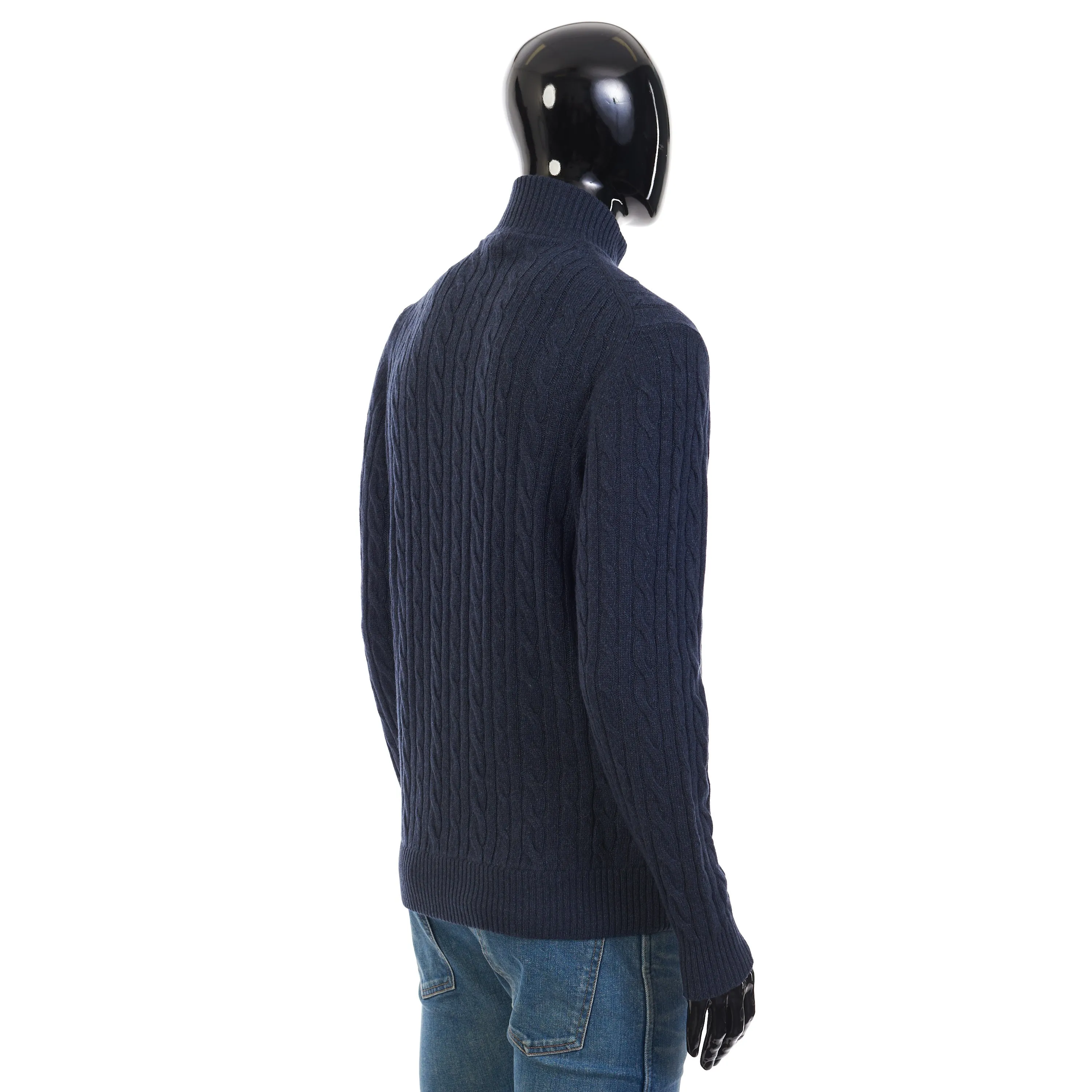Bomber In Supersoft Pirate Blue Baby Cashmere