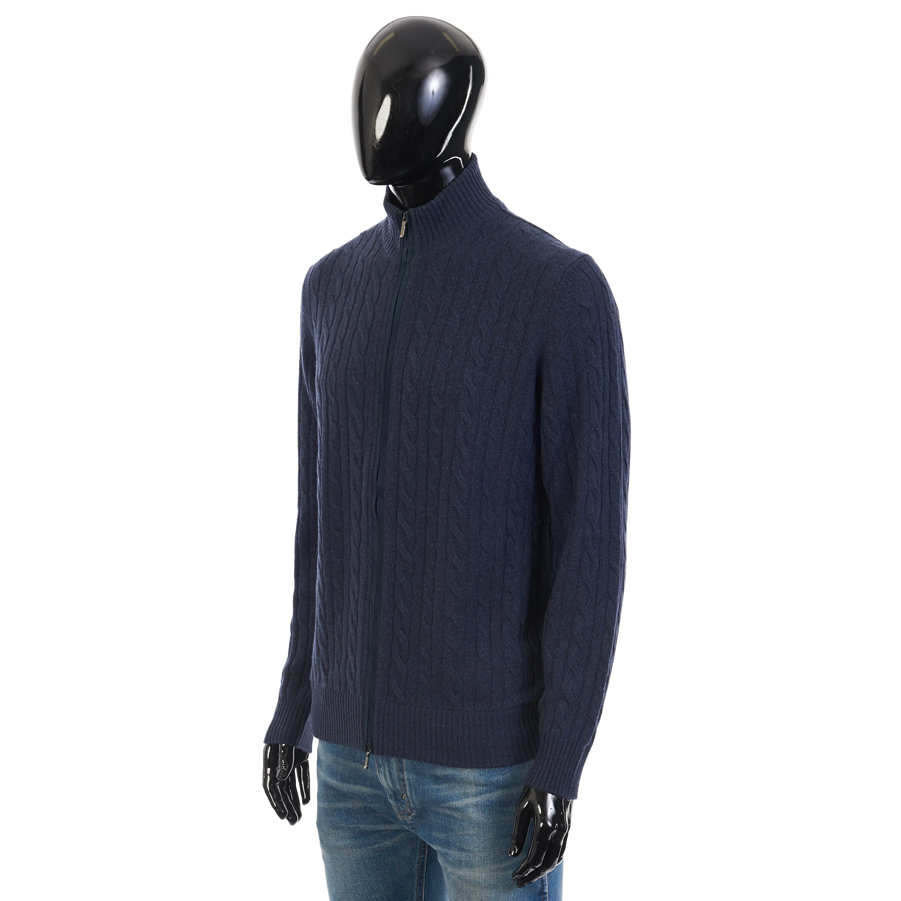 Bomber In Supersoft Pirate Blue Baby Cashmere