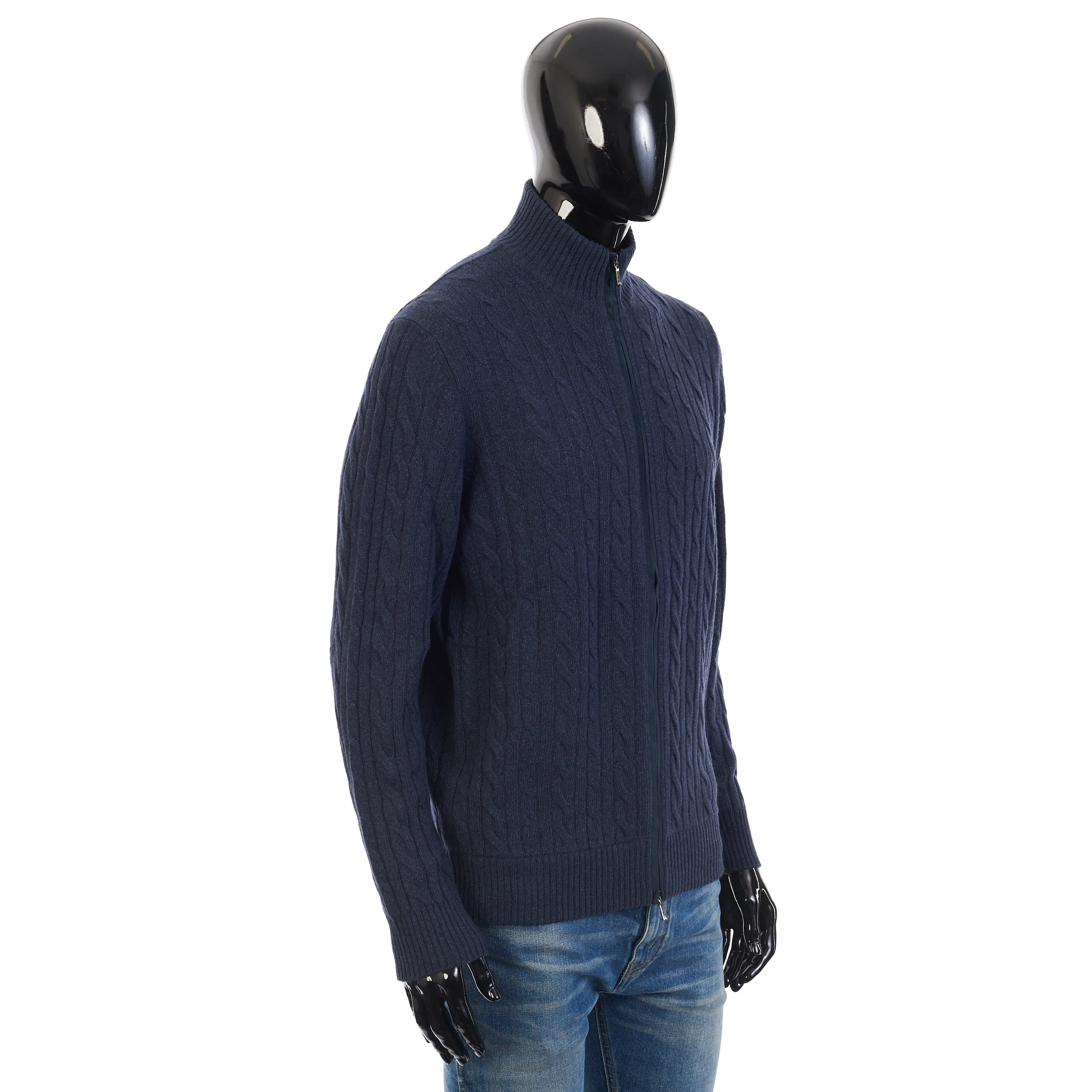 Bomber In Supersoft Pirate Blue Baby Cashmere