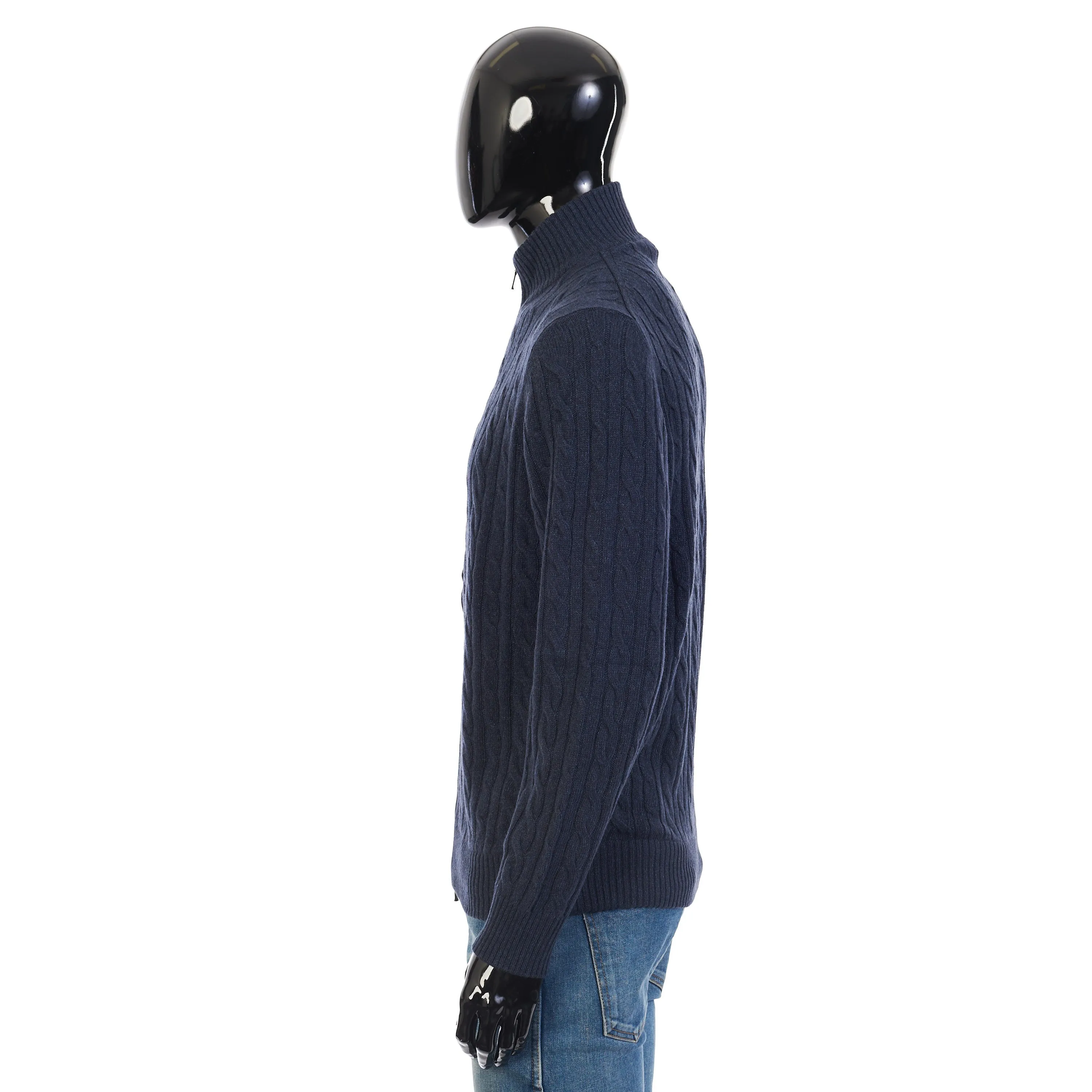 Bomber In Supersoft Pirate Blue Baby Cashmere