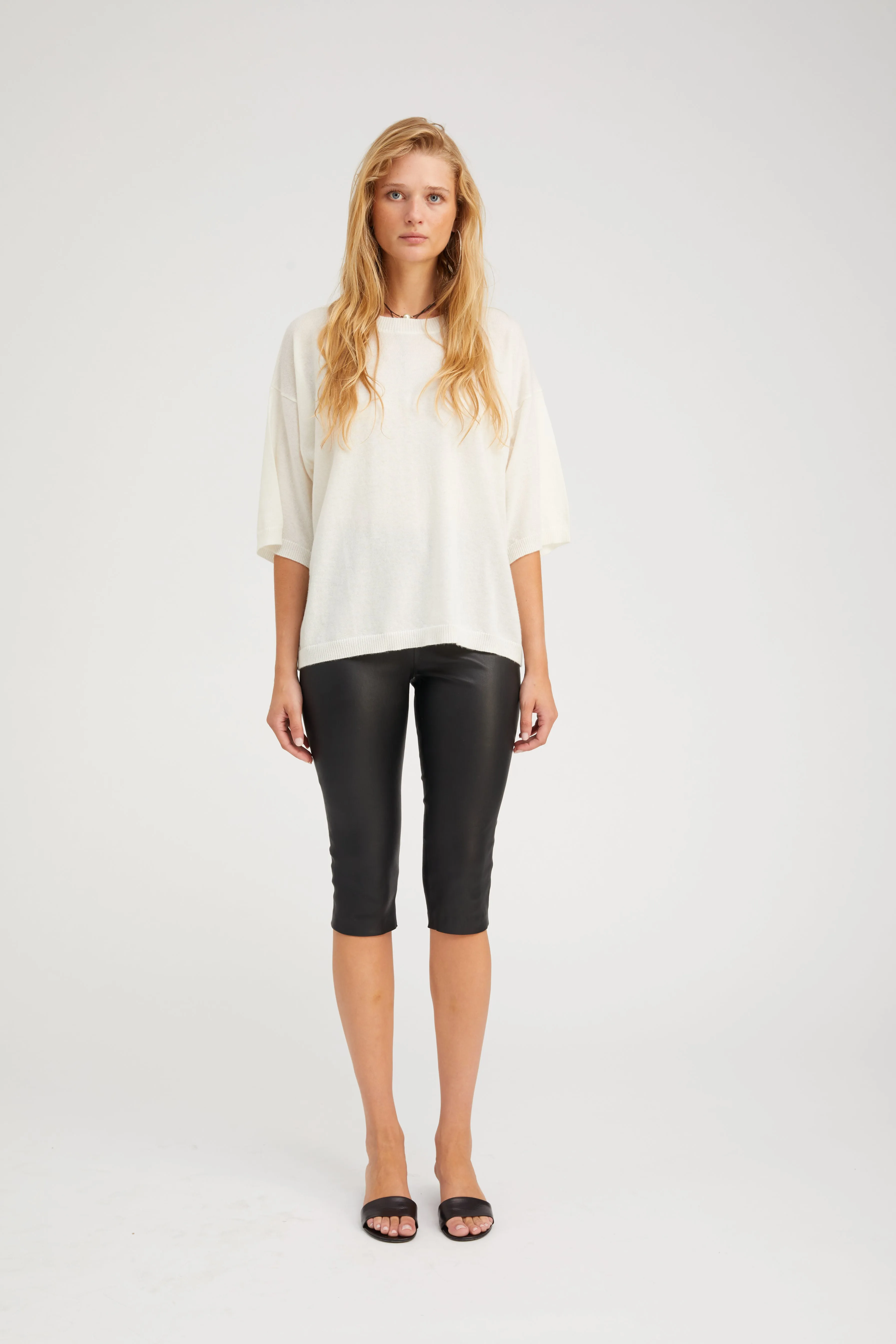 Boxy T-Shirt in Chalk