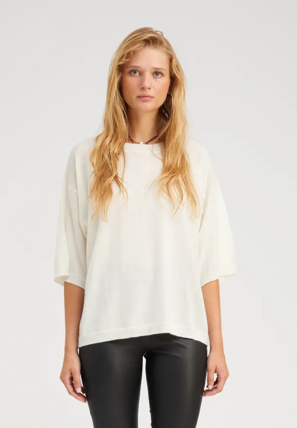 Boxy T-Shirt in Chalk