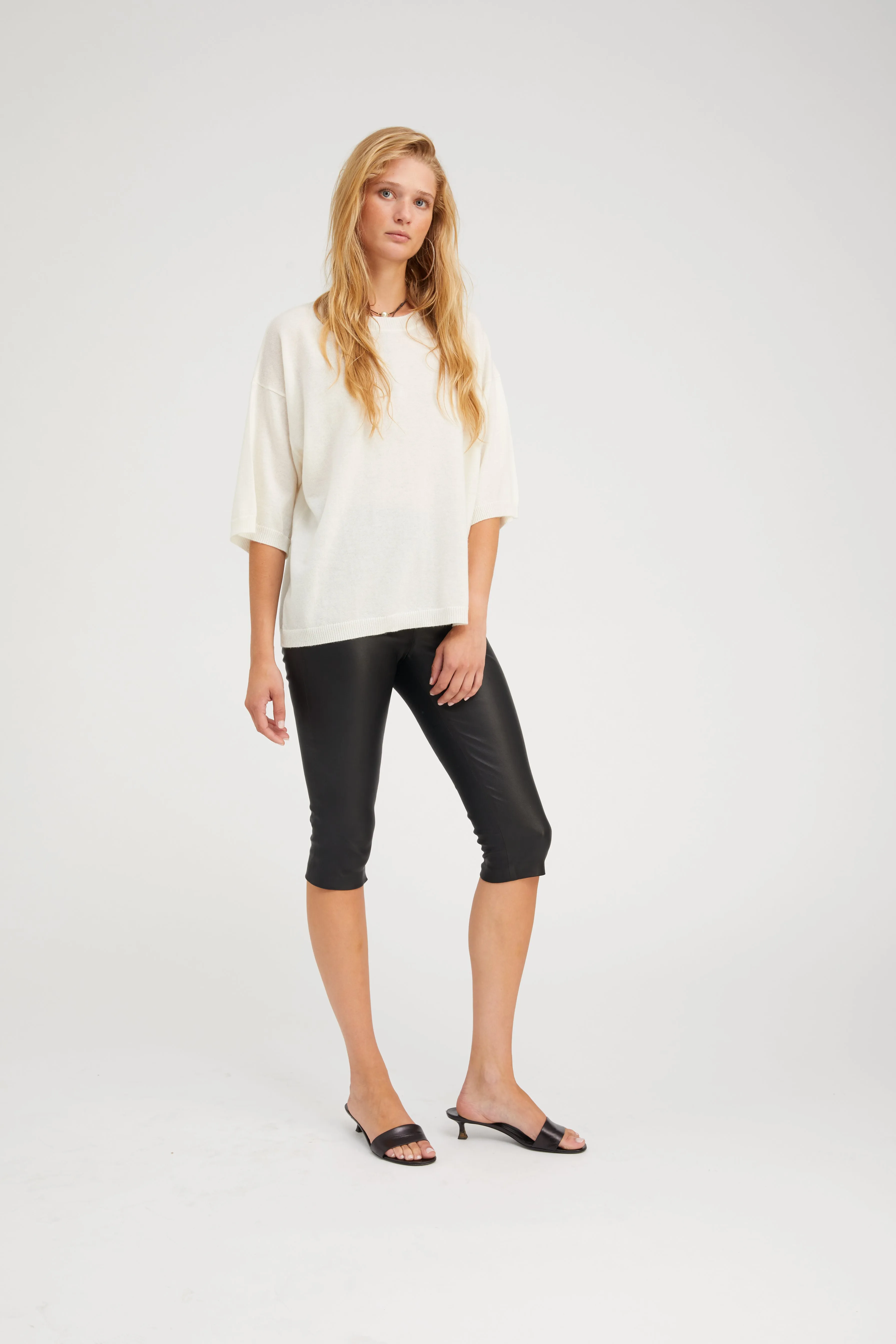 Boxy T-Shirt in Chalk