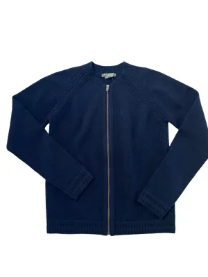 Boys Navy Cashmere Cardigan - 12