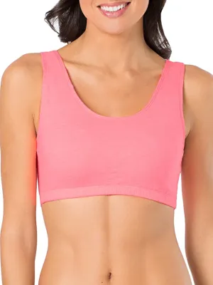 Brand new Fruit of the Loom Women's Built-Up Sports Tank Bra, Sz 42! Popsicle Pink