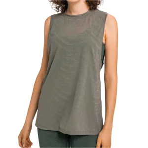 Breathe Easy Top - Green Grey