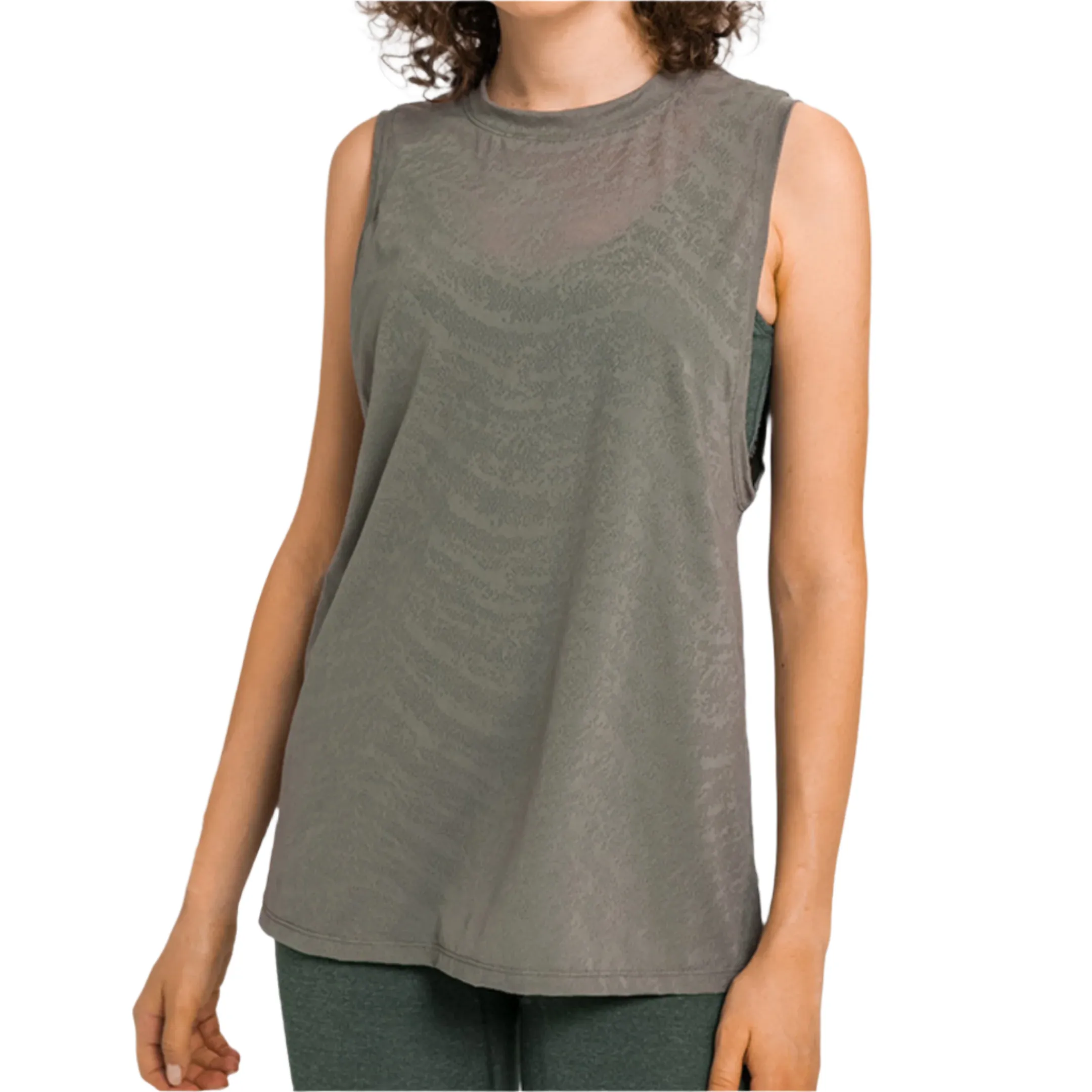 Breathe Easy Top - Green Grey