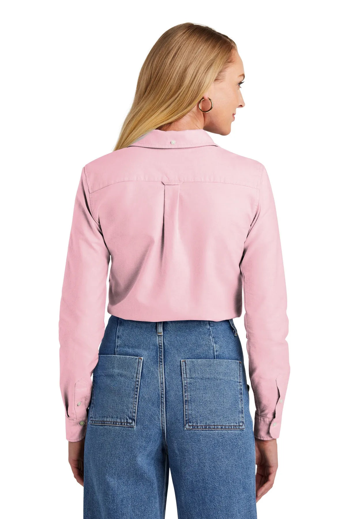 Brooks Brothers Women's Casual Oxford Cloth Shirt BB18005 Soft Pink