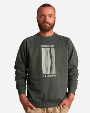 Bunkers Tværs Crewneck - Stone Green