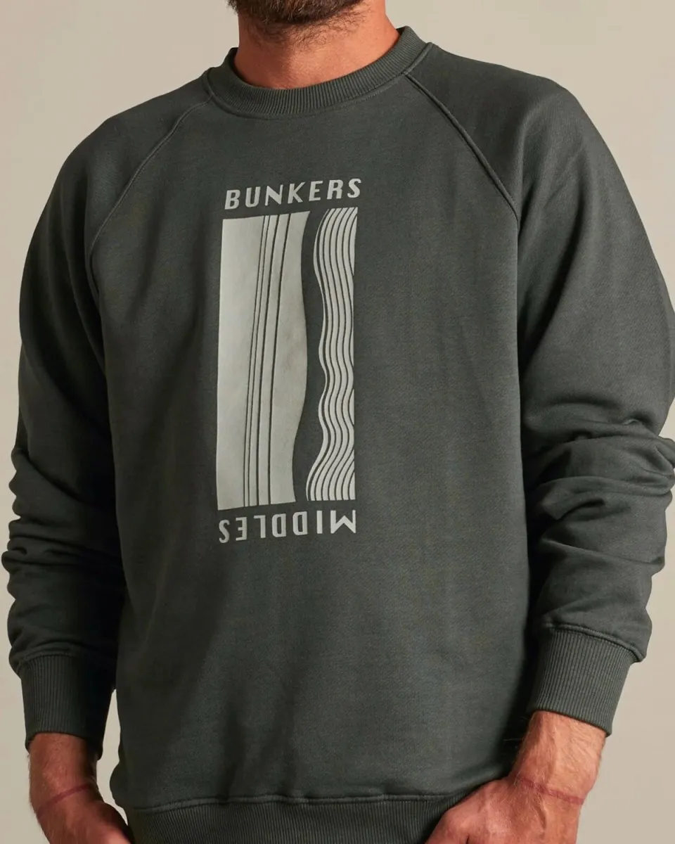 Bunkers Tværs Crewneck - Stone Green