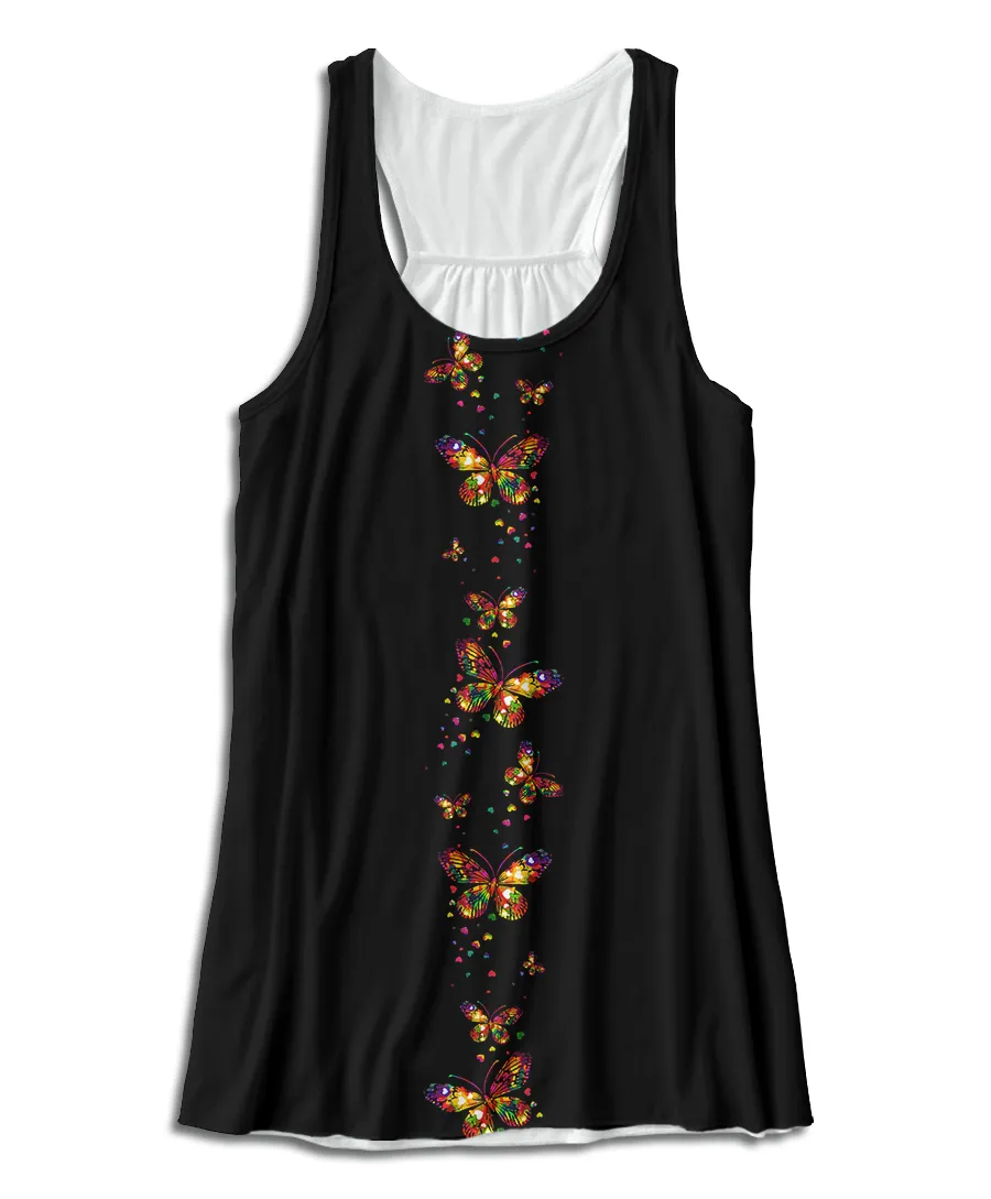 Butterflies And Hearts Racerback Tank Top