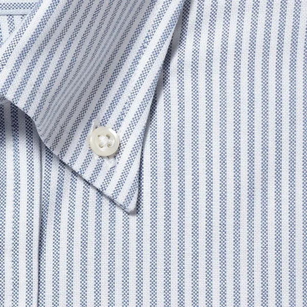 Button Down Oxford Blue Stripe - Classic