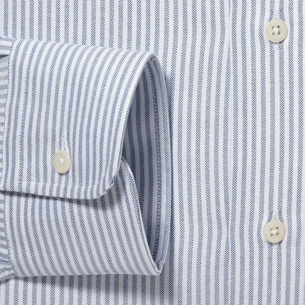 Button Down Oxford Blue Stripe - Classic