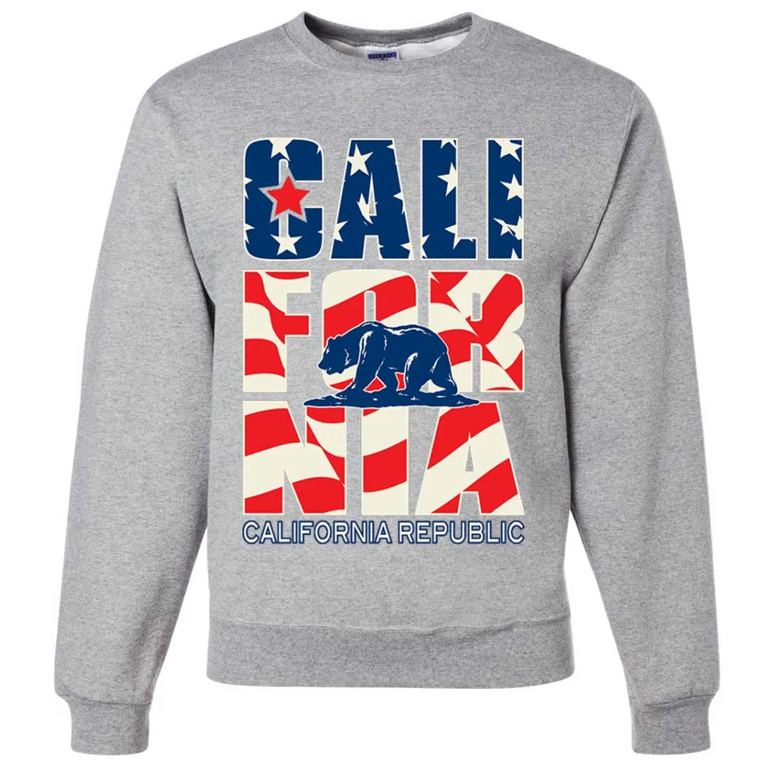 California Republic USA Flag Crewneck Sweatshirt