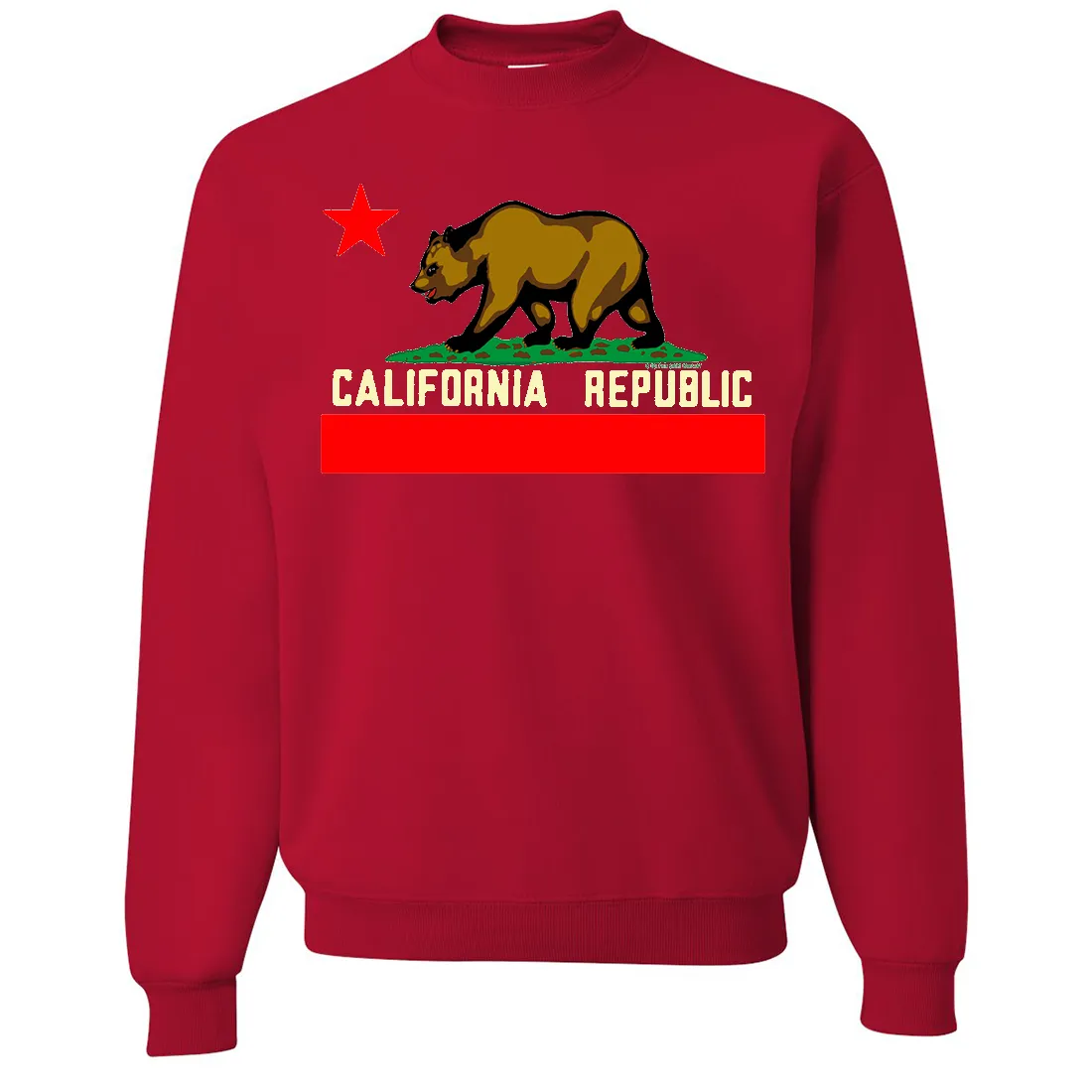 California State Flag Borderless Crewneck Sweatshirt