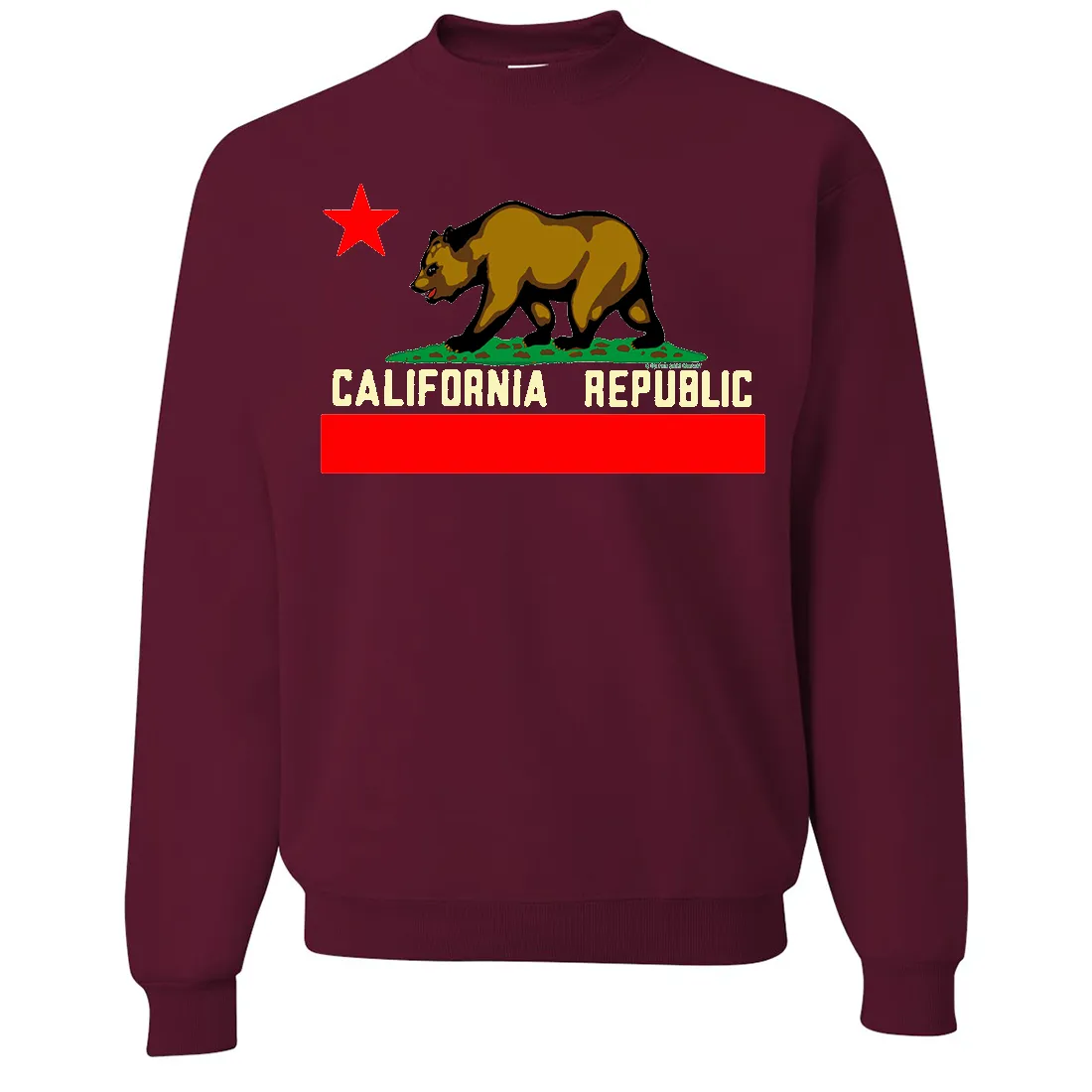 California State Flag Borderless Crewneck Sweatshirt