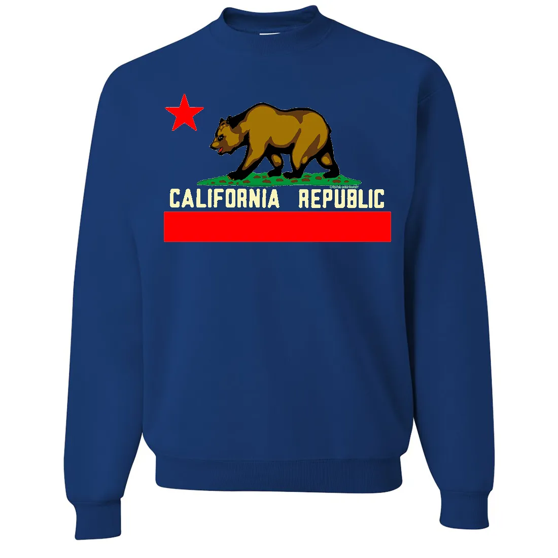 California State Flag Borderless Crewneck Sweatshirt