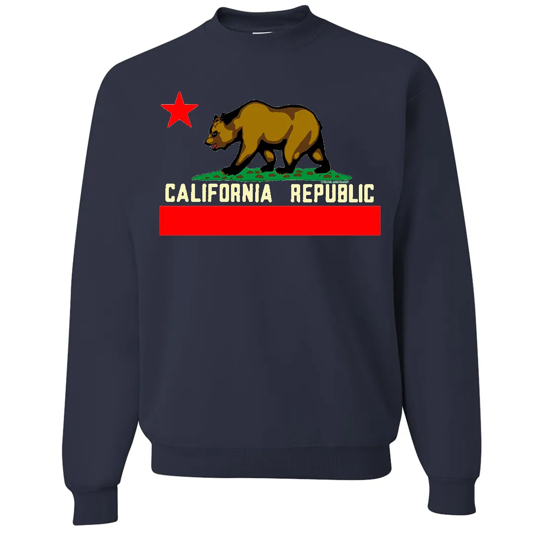 California State Flag Borderless Crewneck Sweatshirt