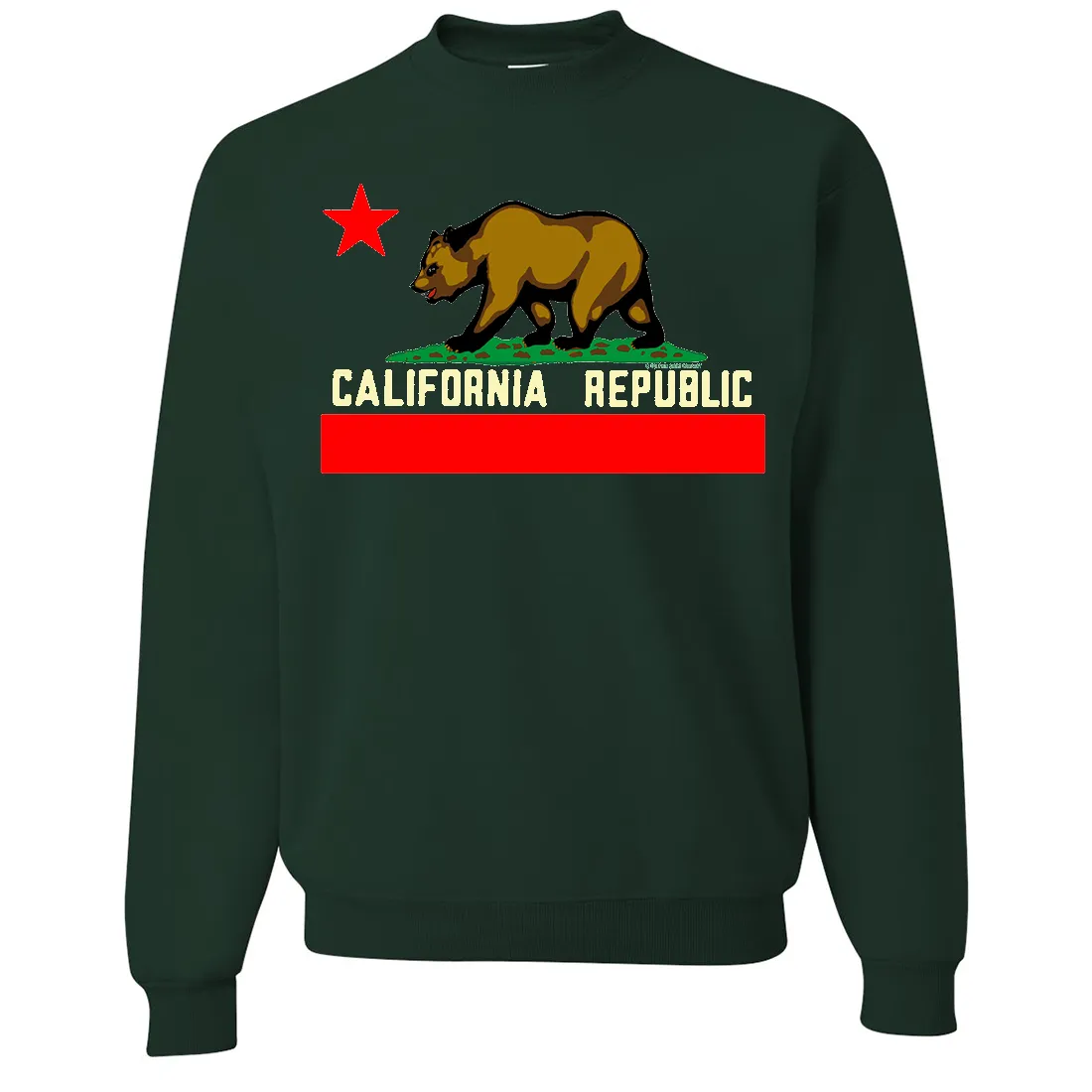California State Flag Borderless Crewneck Sweatshirt