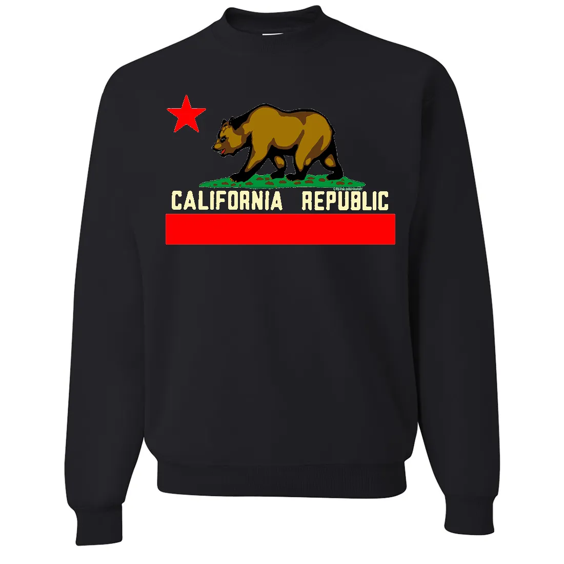 California State Flag Borderless Crewneck Sweatshirt