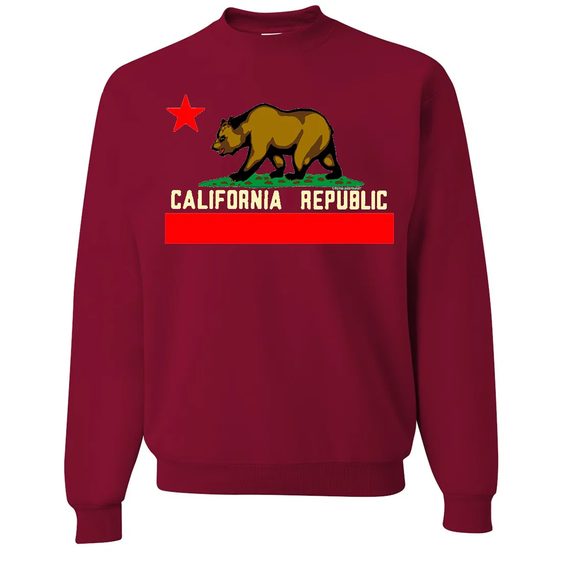 California State Flag Borderless Crewneck Sweatshirt