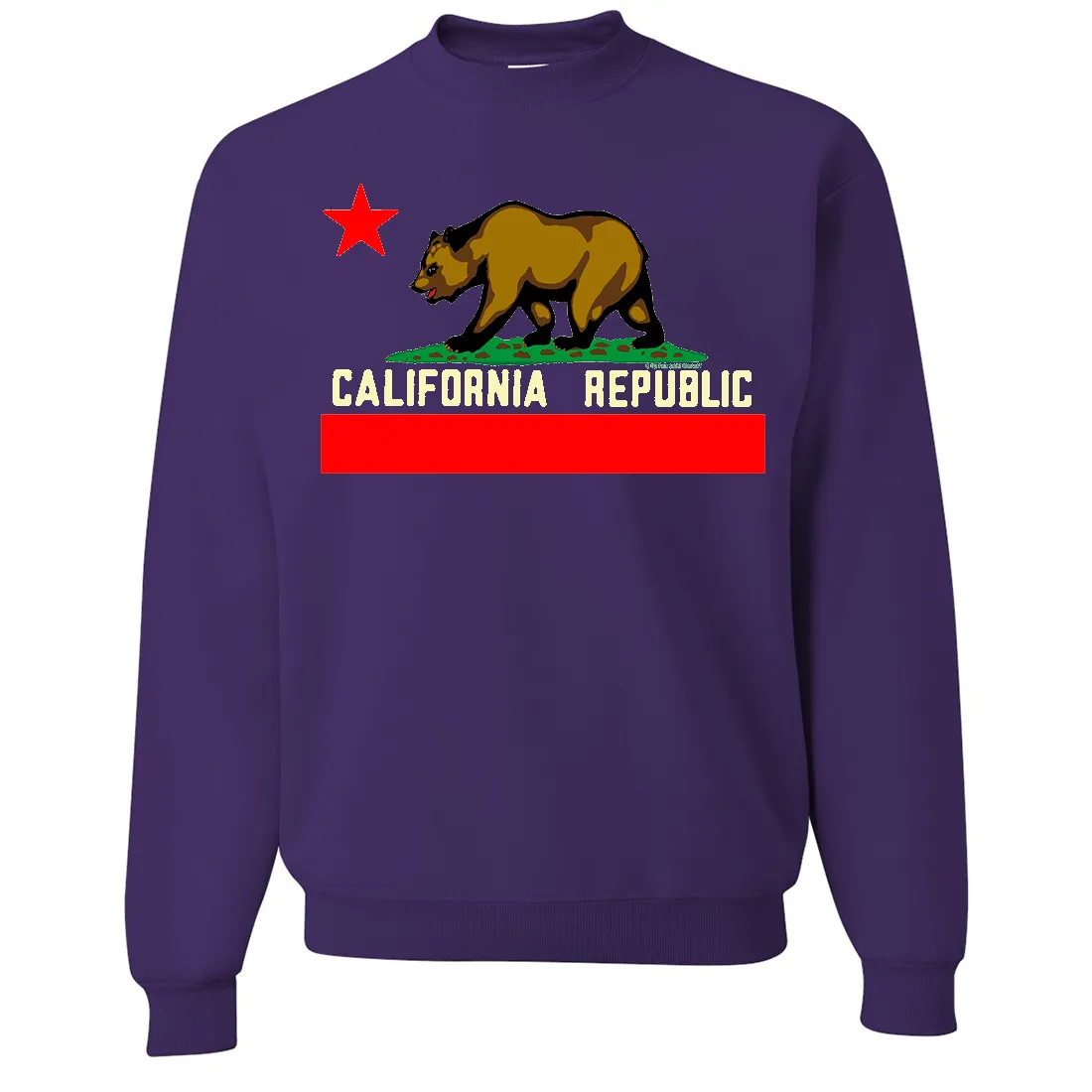 California State Flag Borderless Crewneck Sweatshirt