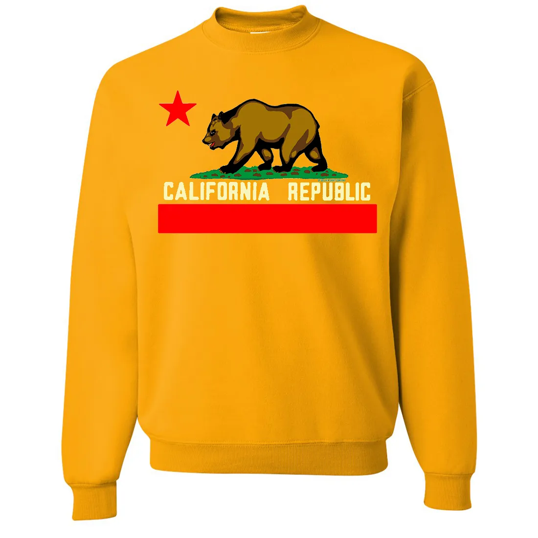 California State Flag Borderless Crewneck Sweatshirt