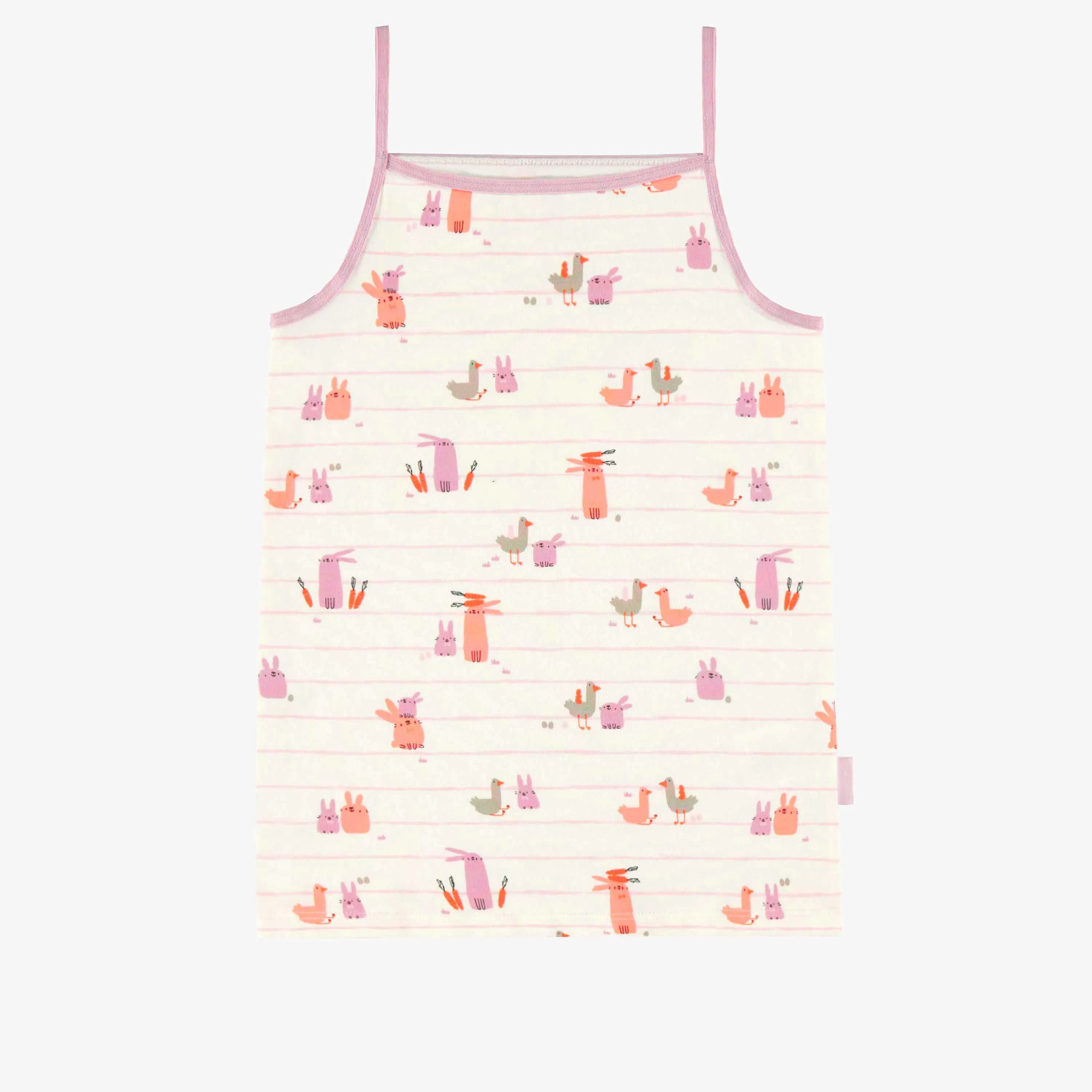 Camisole crème à motifs de Pâques, enfant || Cream camisole with Easter all over print, child
