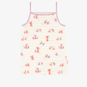 Camisole crème à motifs de Pâques, enfant || Cream camisole with Easter all over print, child