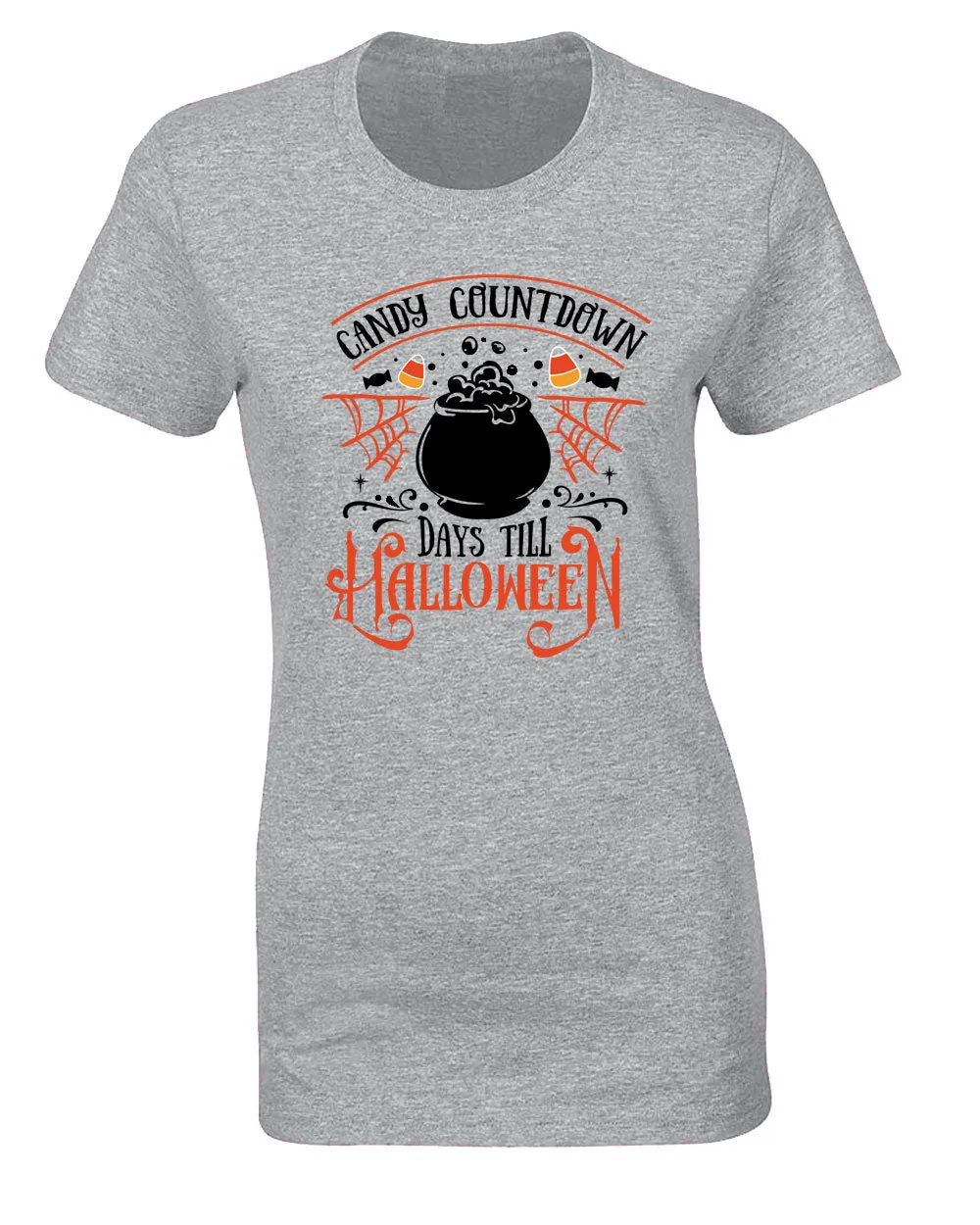 Candy countdown days till Halloween women t-shirt