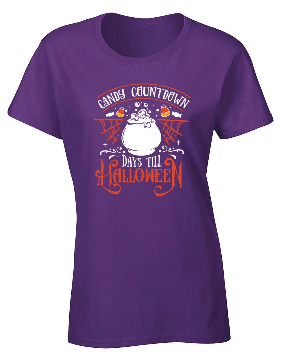 Candy countdown days till Halloween women t-shirt
