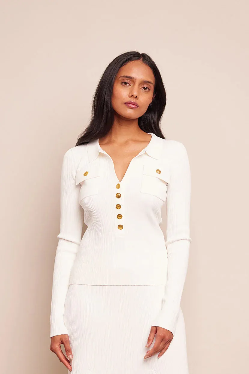 Cara Cara - Belleport Top in Ivory