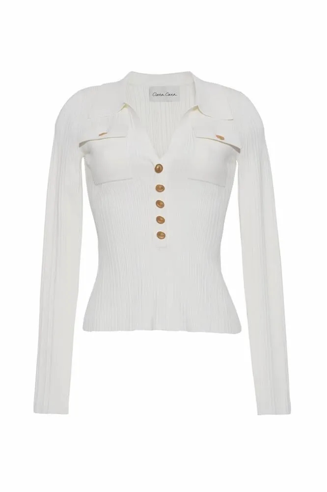 Cara Cara - Belleport Top in Ivory