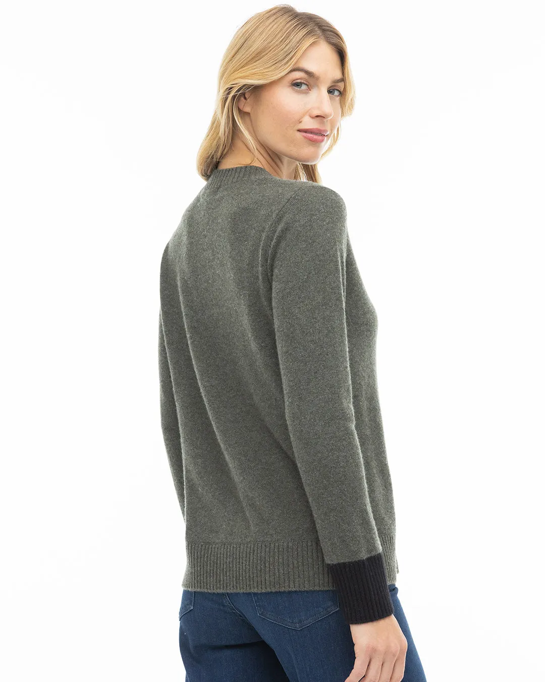 Cashmere Contrast Crew