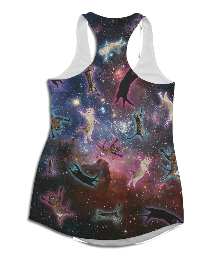 Cat Galaxy Racerback Tank Top