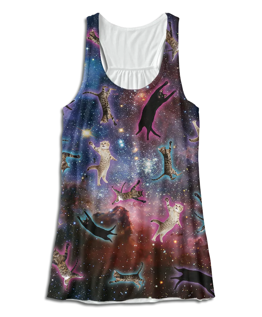 Cat Galaxy Racerback Tank Top