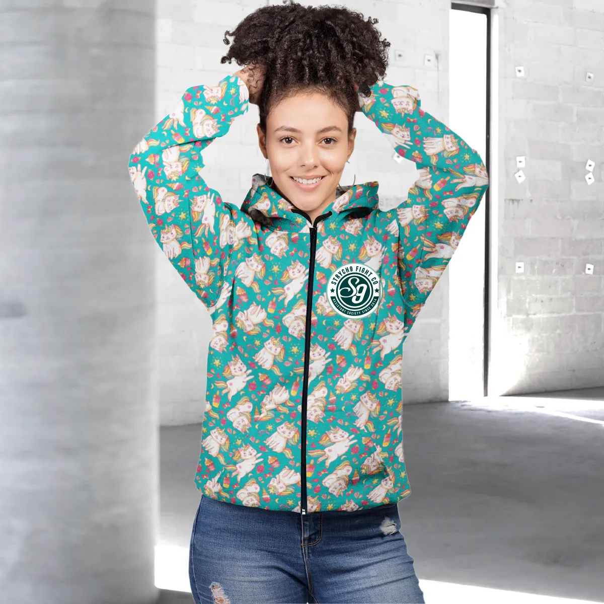 Caticorn • Zip Up Hooded Sweatshirt