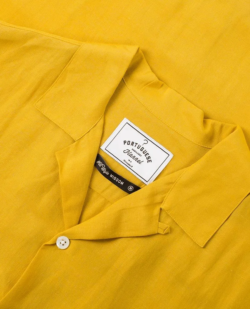 Catown Vintage Yellow Short Sleeve Buttondown Shirt