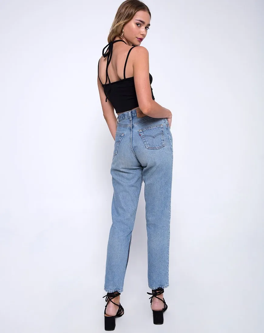 Chateau Crop Top in Black