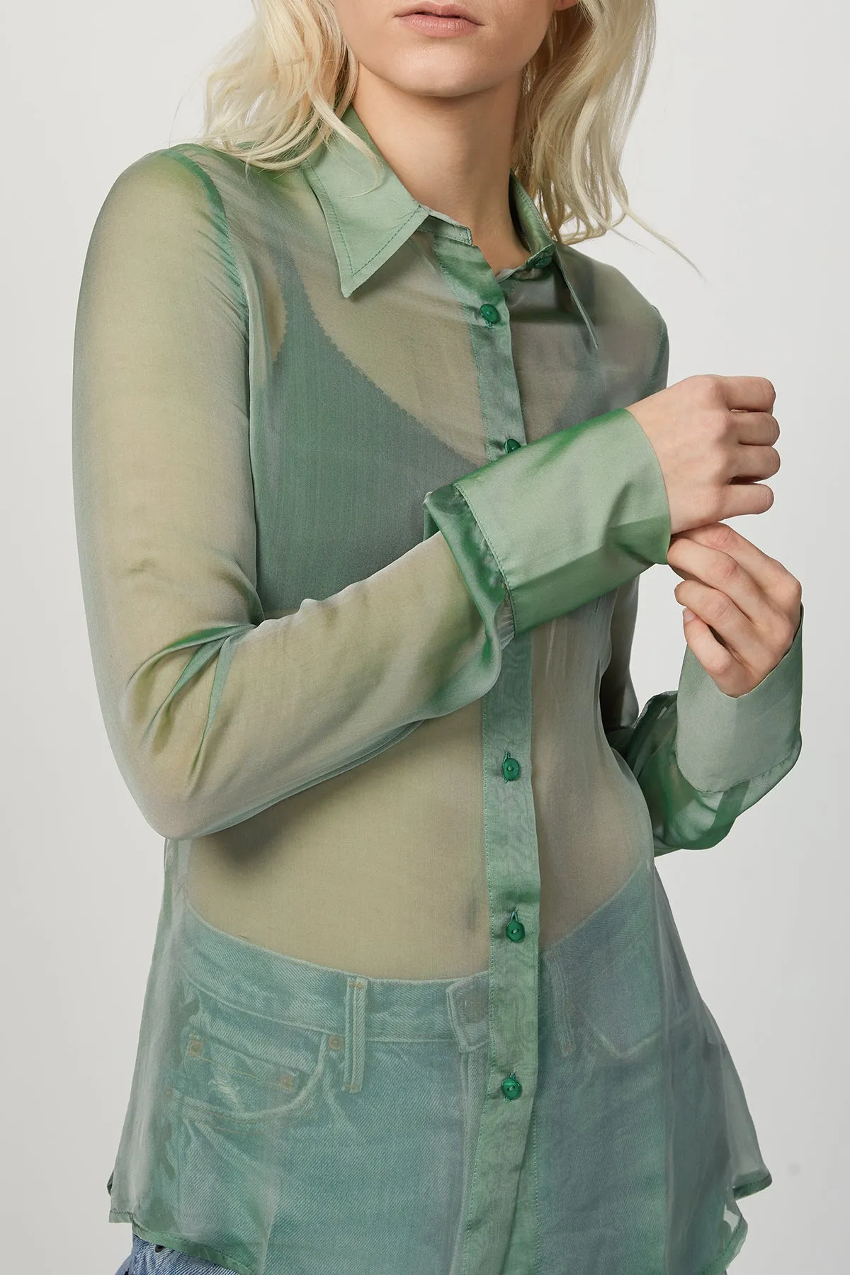 CHIFFON SLIM SHIRT