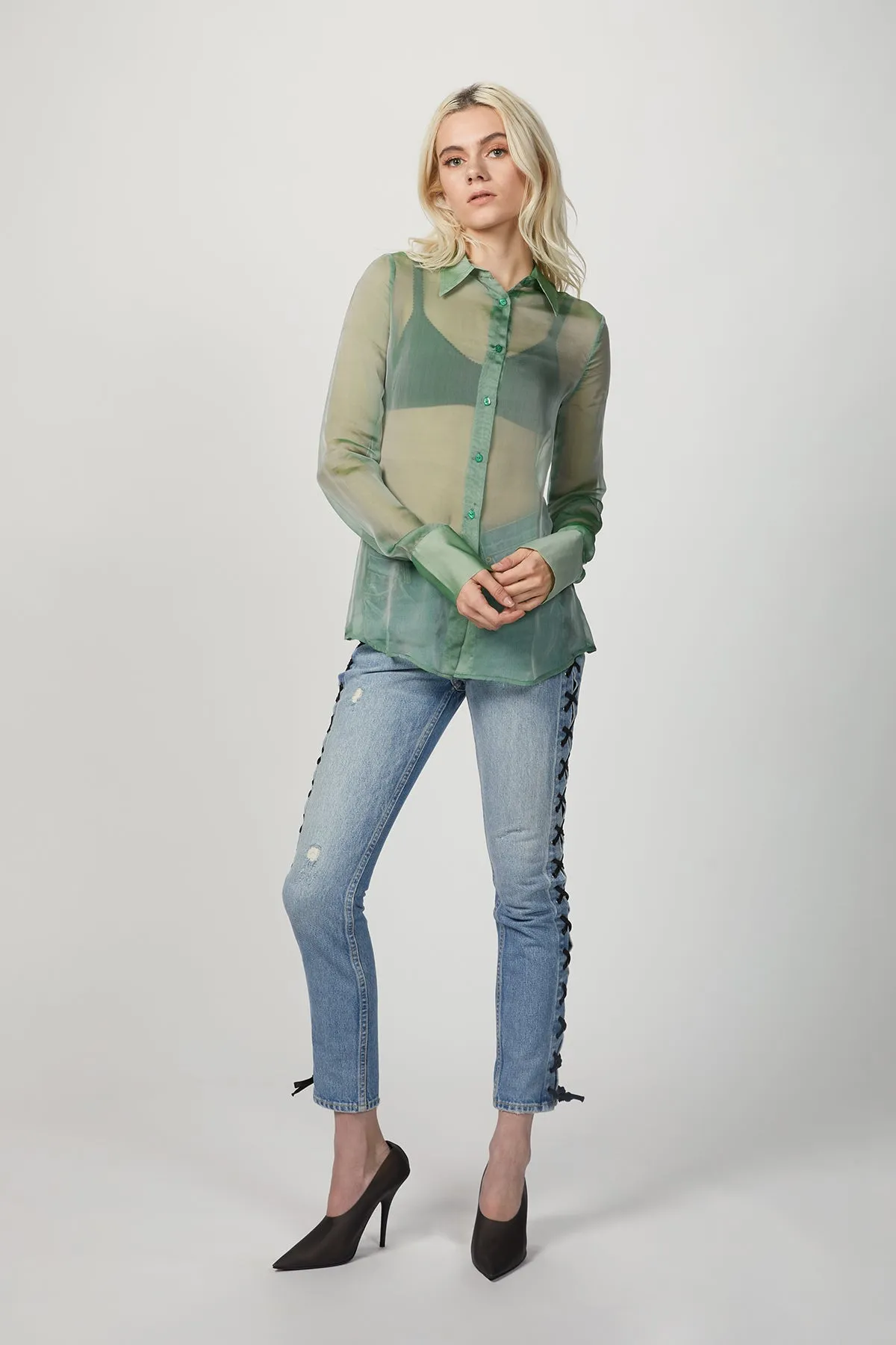 CHIFFON SLIM SHIRT